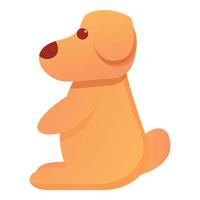 cucciolo cane Bambola icona, cartone animato stile vettore