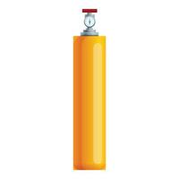 Palloncino gas cilindro icona, cartone animato stile vettore