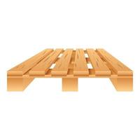 legna pallet icona, cartone animato stile vettore