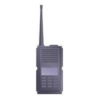 polizia walkie talkie icona, cartone animato stile vettore