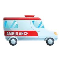ospedale ambulanza icona, cartone animato stile vettore