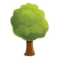 foresta giovane albero icona, cartone animato stile vettore