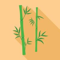 bambù pianta icona, piatto stile vettore