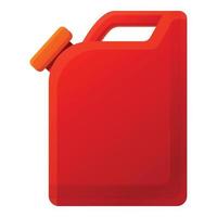 benzina scatola metallica icona, cartone animato stile vettore