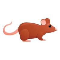 selvaggio ratto icona, cartone animato stile vettore