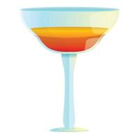 bar cocktail icona, cartone animato stile vettore