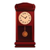 allarme pendolo orologio icona, cartone animato stile vettore