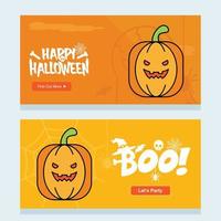 contento Halloween invito design con zucca vettore