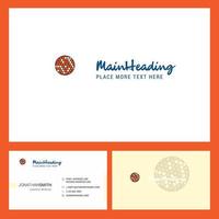 pallina da golf logo design con tagline davanti e indietro busienss carta modello vettore creativo design