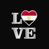 amore tipografia Egitto bandiera design vettore bellissimo lettering