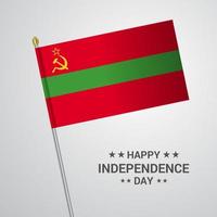 Transnistria indipendenza giorno tipografico design con bandiera vettore