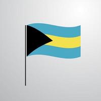Bahamas agitando bandiera vettore