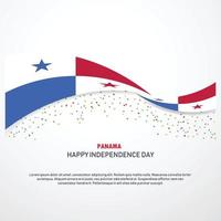 Panama contento indipendenza giorno sfondo vettore