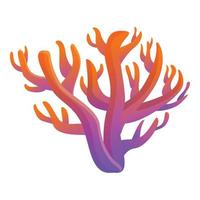 pendenza colore corallo icona, cartone animato stile vettore