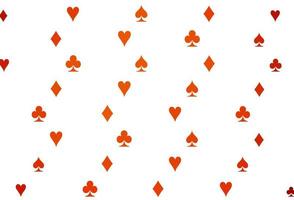 modello vettoriale arancione chiaro con simboli di poker.