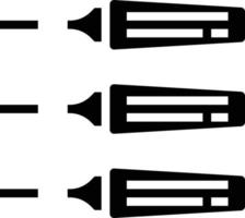 evidenziatore Stazionario evidenziare attrezzo - solido icona vettore