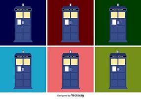 icone vettoriali piatte tardis