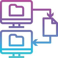 file trasferimento Spedire networking multimedia - pendenza icona vettore