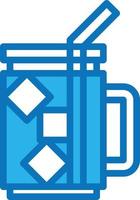 bevande acqua freddo bevanda festa - blu icona vettore