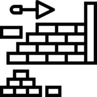 mattone parete costruire costruzione - schema icona vettore