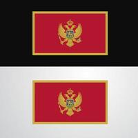 montenegro bandiera bandiera design vettore