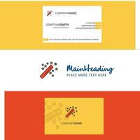 bellissimo Magia bastone logo e attività commerciale carta verticale design vettore