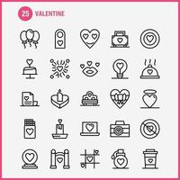 San Valentino linea icone impostato per infografica mobile uxui kit e Stampa design includere etichetta cartello amore San Valentino romantico amore cuore San Valentino icona impostato vettore