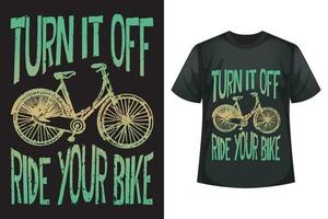 girare esso via cavalcata il tuo bicicletta - bicicletta equitazione maglietta design modello vettore