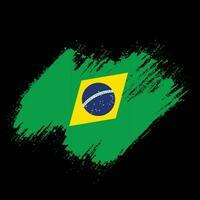 brasile sbiadito grunge struttura bandiera vettore