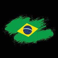 brasile sbiadito grunge struttura bandiera vettore
