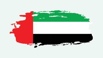 Vintage ▾ unito arabo Emirates grunge struttura bandiera vettore