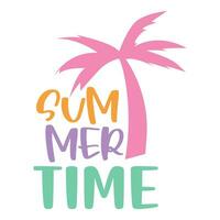 migliore estate citazioni estate tempo colorato svg tagliare File tipografia maglietta con Noce di cocco albero vettore