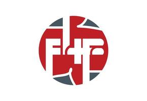 f4f lettera logo e etichetta design modello vettore
