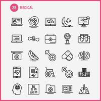 medico linea icone impostato per infografica mobile uxui kit e Stampa design includere compresse medico medicina scienza capsula formula medico medicina collezione moderno Infografica logo e p vettore