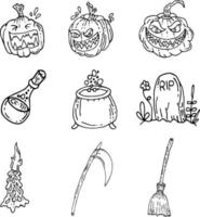 Hallowen mano disegnato stile vettore