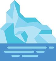iceberg ghiaccio inverno polo - piatto icona vettore