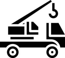 gru mezzi di trasporto camion - solido icona vettore