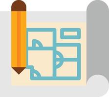 planimetria costruzione costruire - piatto icona vettore