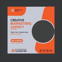 creativo marketing agenzia sociale media inviare design modello vettore