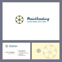 calcio logo design con tagline davanti e indietro busienss carta modello vettore creativo design