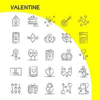 San Valentino mano disegnato icone impostato per infografica mobile uxui kit e Stampa design includere bottiglia medicina amore San Valentino romantico libro amore San Valentino icona impostato vettore