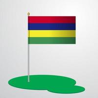 mauritius bandiera polo vettore