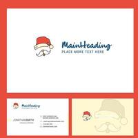 Santa clausola logo design con tagline davanti e indietro busienss carta modello vettore creativo design