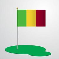 mali bandiera polo vettore