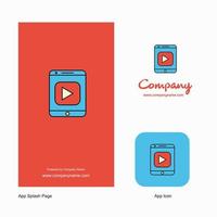 video azienda logo App icona e spruzzo pagina design creativo attività commerciale App design elementi vettore