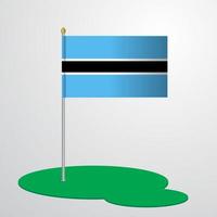 Botswana bandiera polo vettore