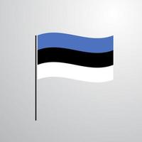 bandiera sventolante estonia vettore