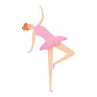 studio ballerina icona, cartone animato stile vettore