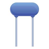 blu condensatore icona, cartone animato stile vettore