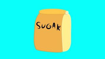 zucchero pacchetto vettore icona e illustrazione